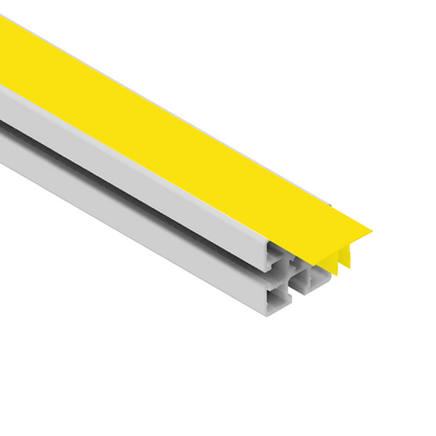 61-090-2 MODULAR SOLUTIONS PVC COVER PROFILE YELLOW 40MM, 8 FOOT LENGTH